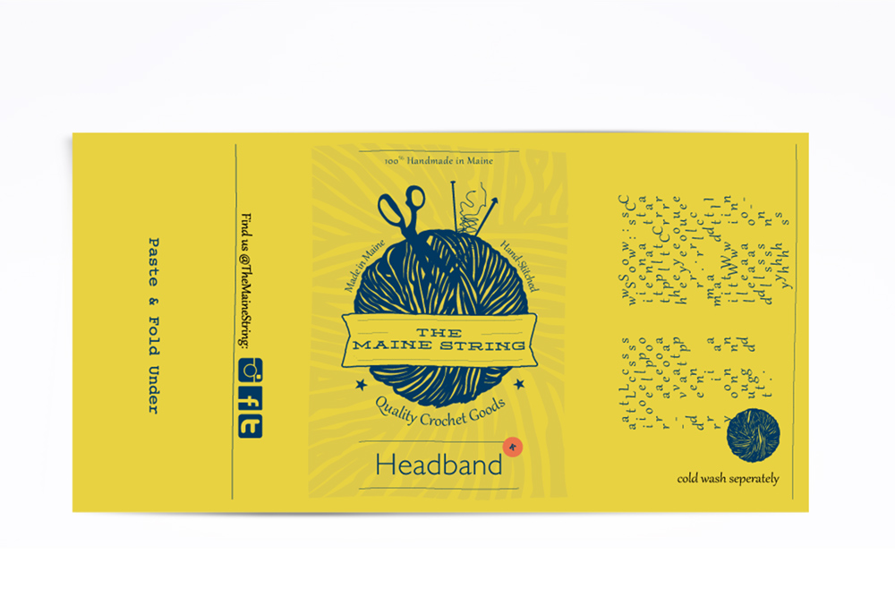 The Maine String Headband Packaging